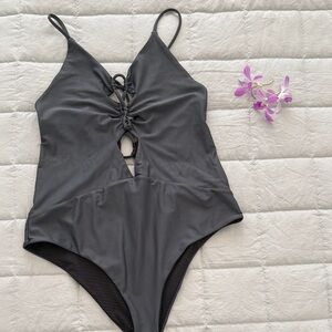 Acacia Kokomo Swimwear Dark Gray One Piece